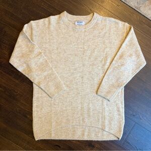 Old Navy SoSoft Crew-Neck Tunic Sweater in Oatmeal Heather, Size Small